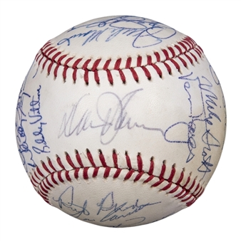1986 Super Major Series USA Team Signed Baseball With 26 Signatures Including Sandberg, Ripken, Gwynn & Ozzie Smith (Beckett)